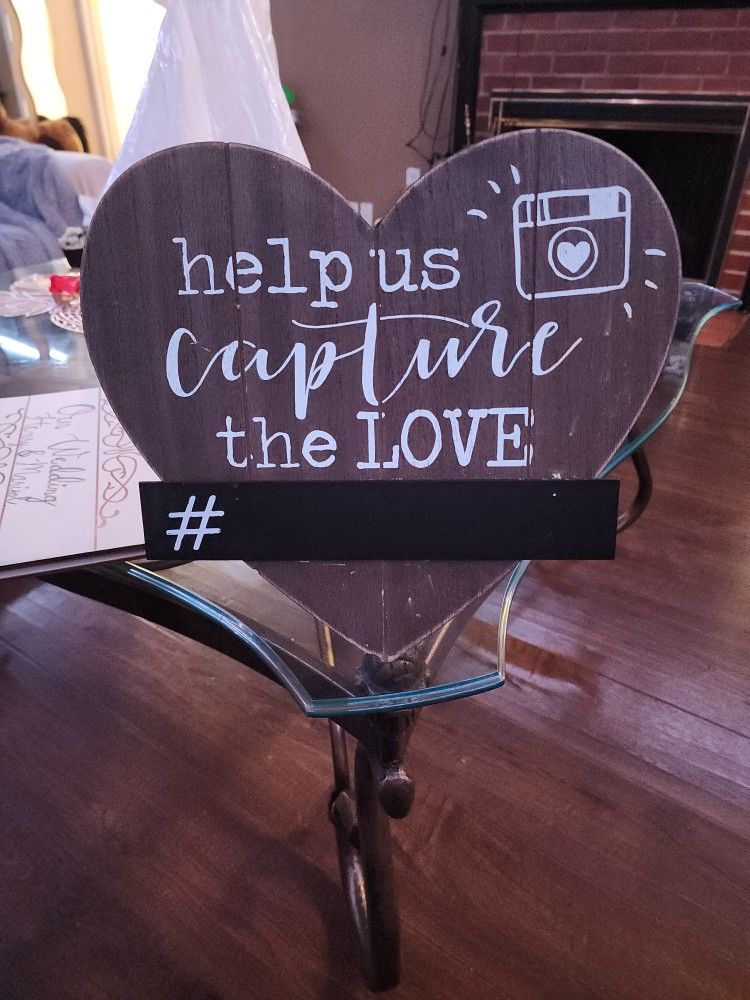 Wooden Hastag Photo Stand For Weddings