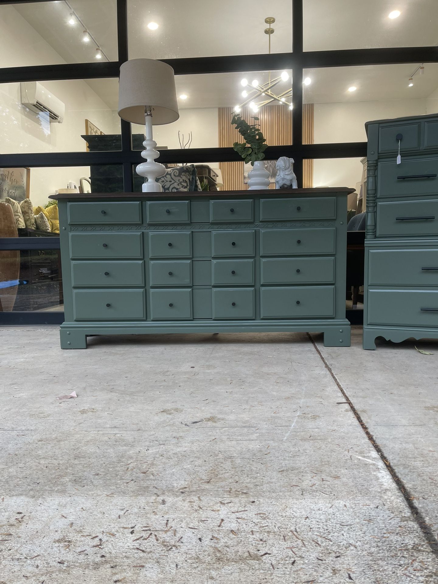 Stanley Green Dresser, Solid Wood
