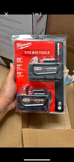 Milwaukee M18 red lithium xc 5.0 Battery 2 - Pack- Band New Sealed 
