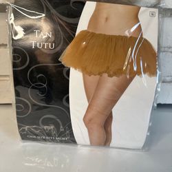 Spirit Halloween Tan Tutu : Stretches ONE SIZE