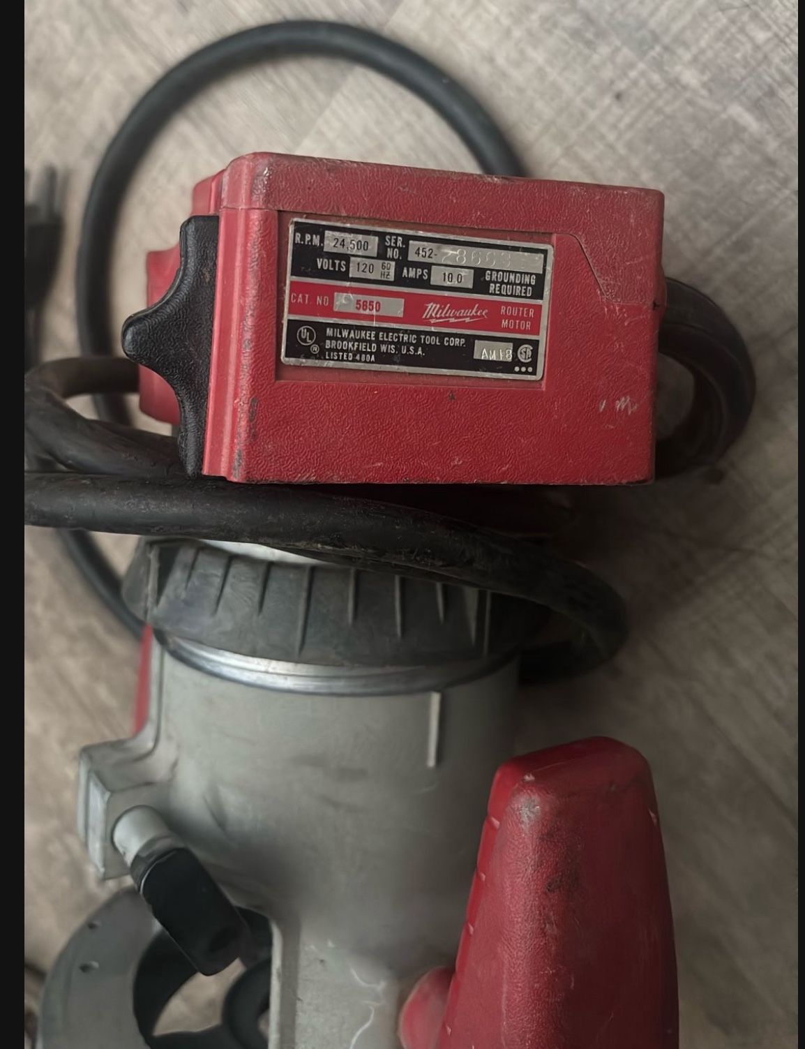 Milwaukee Router No Guard Tested Working