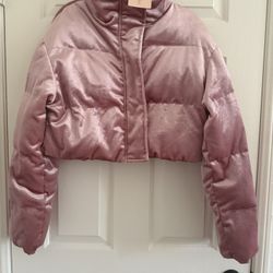 CUTE PINK CROPPED JACKET SIZE MEDIUM