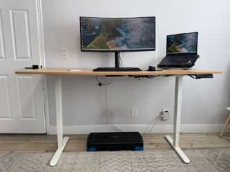 Like New Fully Assembled Large 70 Inch Wide Standing Desk - Works Perfectly