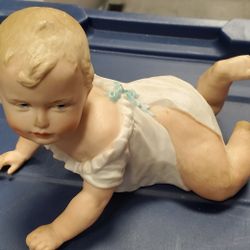 Vintage German Crawling Baby Figurine