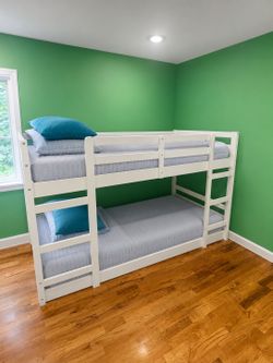 Twin over twin low bunk bed - ready for pickup Thursday