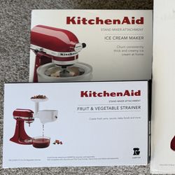 KitchenAid Ice Cream & FruitVeg Strainer Attachments