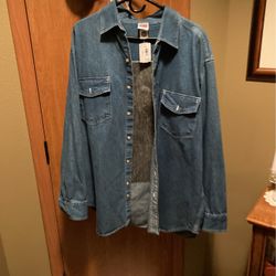 Embossed Denim Shirt  