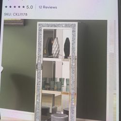 Crushed Diamond Glass Cabinet 