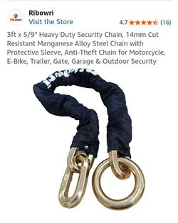 Ribowri 6ft Heavy Duty Security Chain Brand New.
