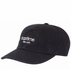Supreme Classic Logo 6-Panel (SS23) Black *NWOT*