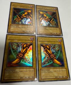 Yu-Gi-Oh Exodia LOB Ultra Rare 4-Card Limb Set – Unlimited HP/Damaged