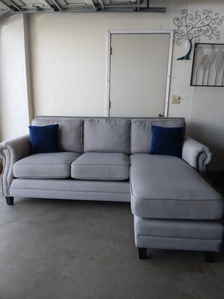Grey L shape sectional Couch