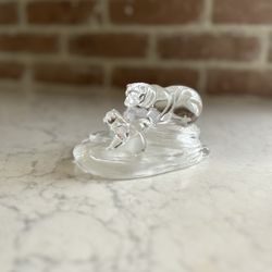 Cristal D' Arques Lead Crystal Polar Bear with Cub