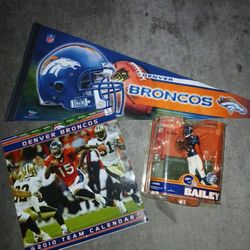 The Denver Broncos Champ Bailey #24 figurine w/ FREE '10 calendar & pennant.