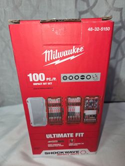 Milwaukee Shockwave 100pcs. Impact Bit Set Brand New (Price Is Firm)