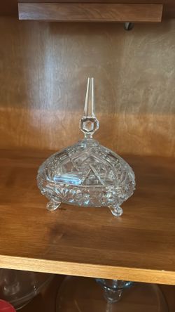 Vintage Crystal Candy Dish, Mint Condition