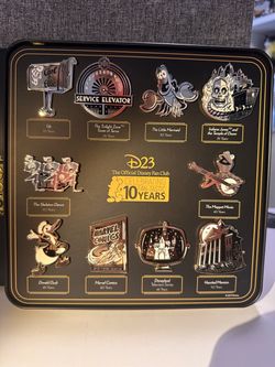D23 Disney Fan Club 10th Anniversary Pin Set