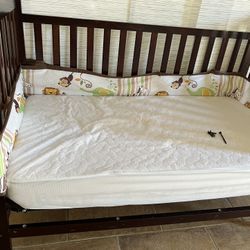 Crib + Mattress + Mattress Protector