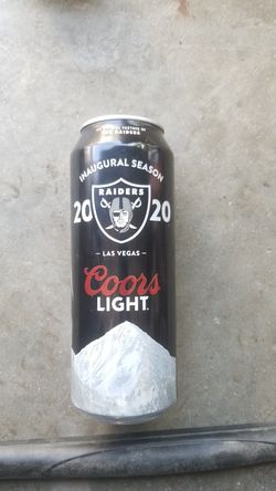 Raiders Coors can. Inaugural season