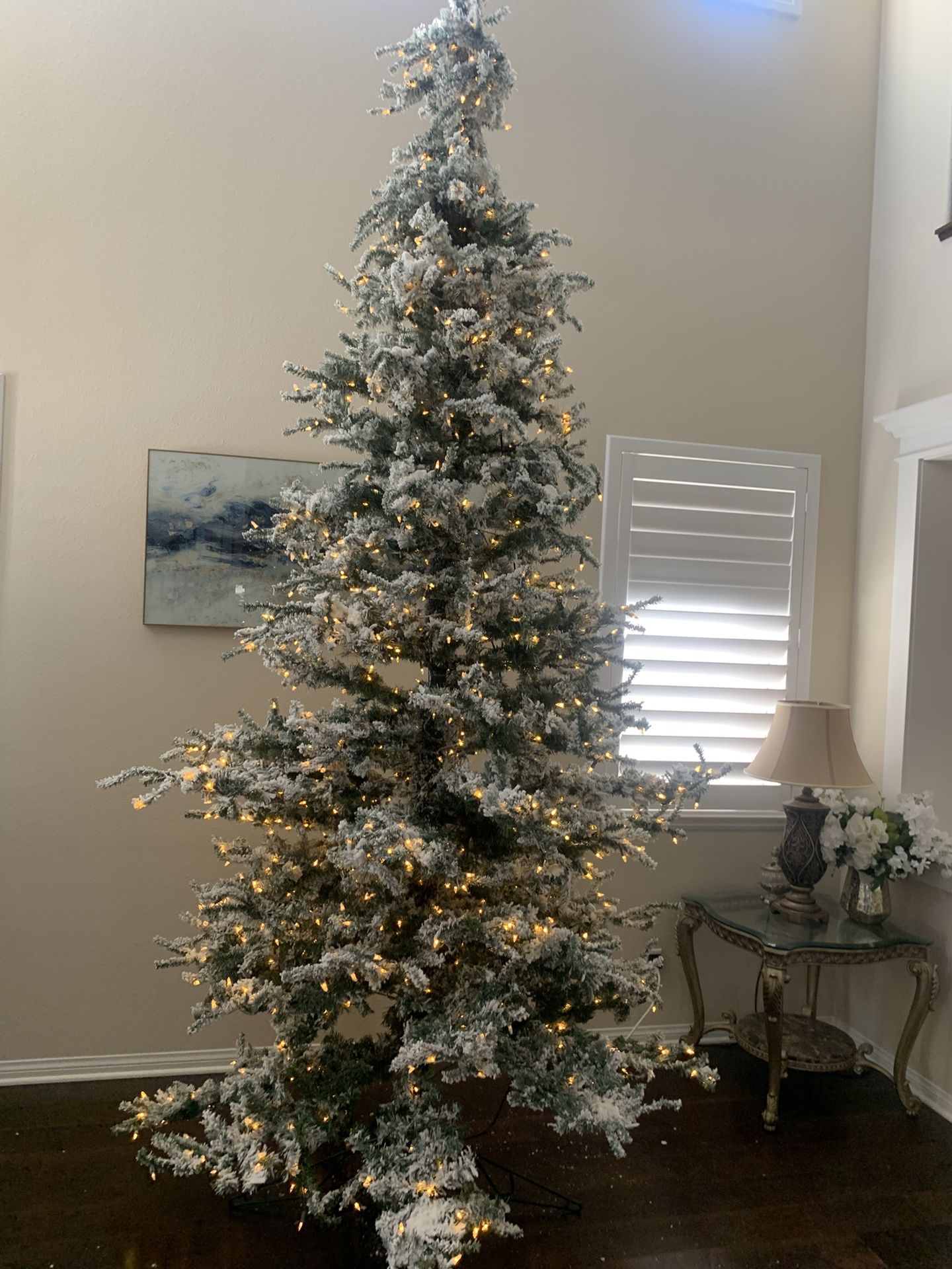 12ft White Artificial christmas Tree
