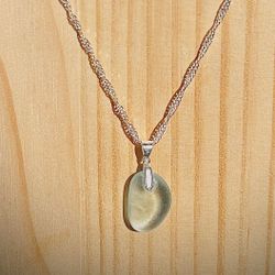 Japanese Light Blue Sea Glass Necklace 