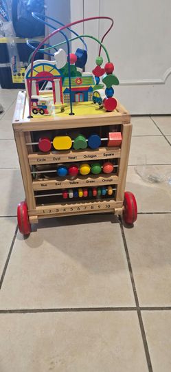 Wooden Montessori Activity Walker – Multi-Activity Learning Toy