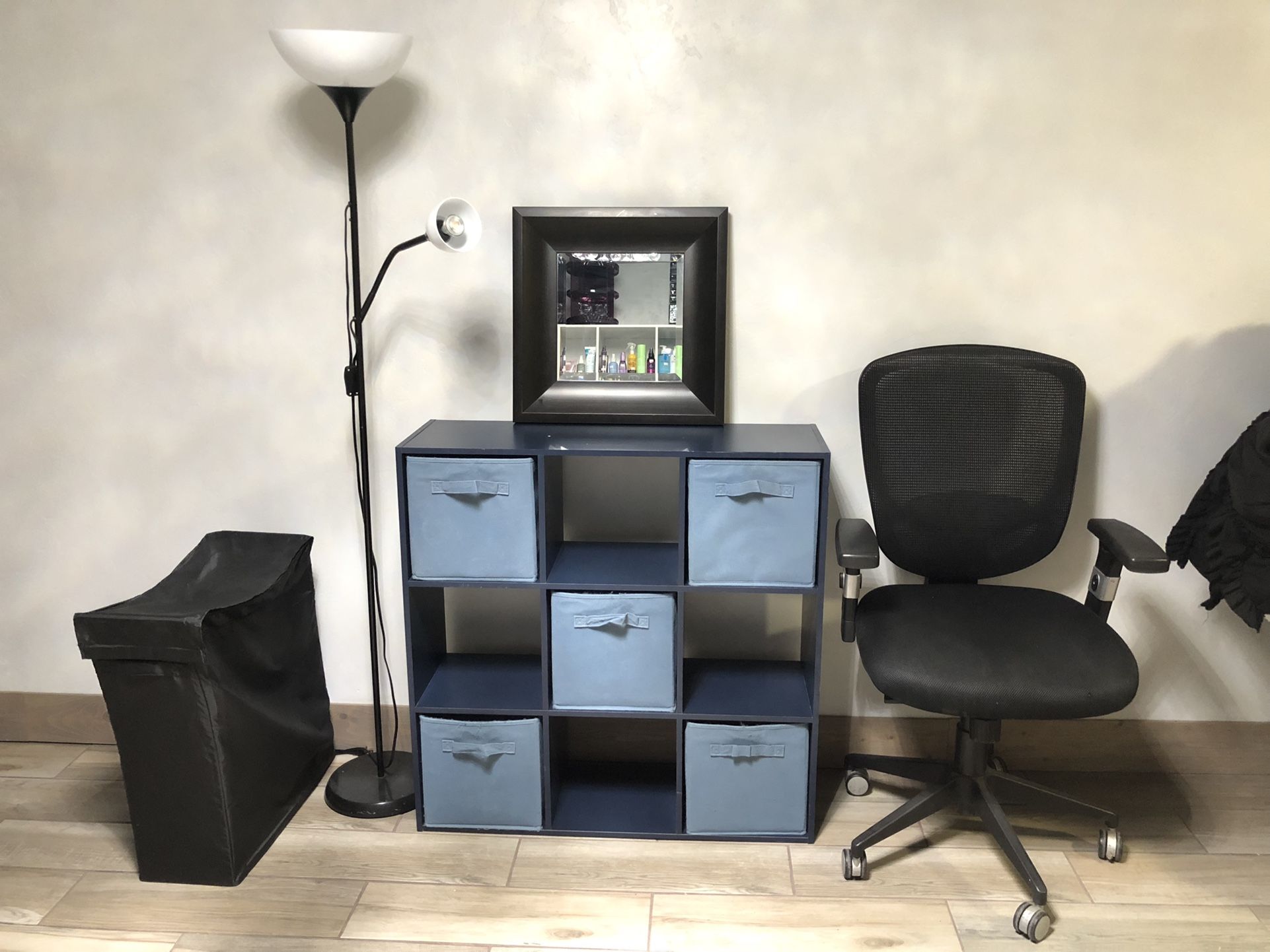 Cube Shelf Organizer Storage Lamp Hamper Office Chair Mirror