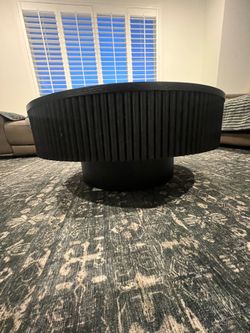Round Coffee Table, Handcrafted Solid Wood