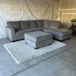 Beautiful 2Pc Grey Ashley Furniture Sectional (Delivery Available)