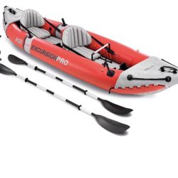Intex Excursion Pro K2 Inflatable Kayak Set + Life Vests