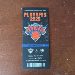 NY Knicks Commemorative 2025 Playoff Tickets 