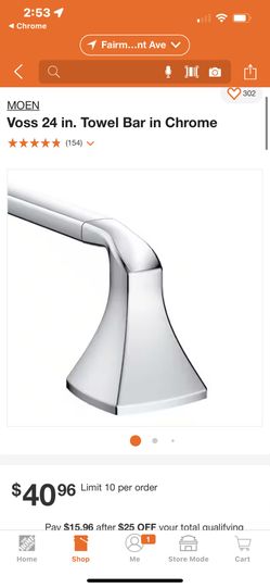 Moen Voss 24” Towel Bars Chrime