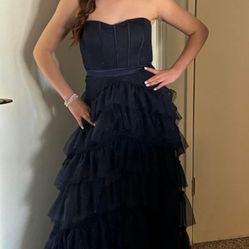 Prom dress, Size 7/8, PeerCulture, Navy blu