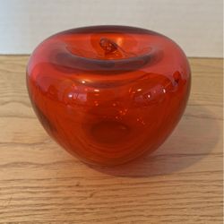 Vintage candy apple red paperweight 3” x 4”   B2