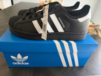 New!!Adidas Superstar Sneakers Black White