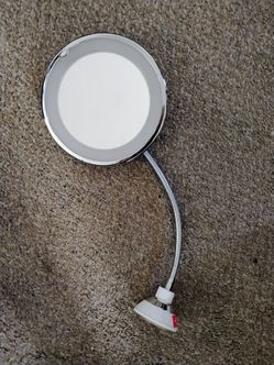 Nubrilliance Suction Cup 10x  Magnified Adjustable Light- Up Mirror