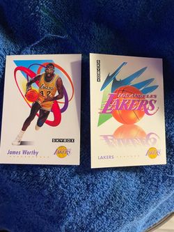James Worthy SkyBox LA Lakers Basketball Cards