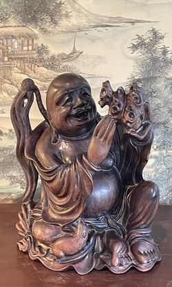 Carved Wooden Buddha"紫檀‘’