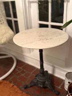 French-Style Marble Bistro Table