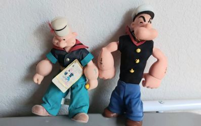 2 Vintage Popeye Sailor Man Figures