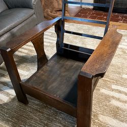 Antique 1901 S.A. Cook & Co. Mission Morris Chair (+ Free Ottoman