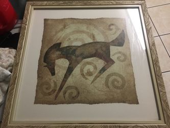 Horse and deer picture frames20 x 20