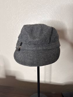 Women’s Vintage Style Grey Wool Cadet Cap