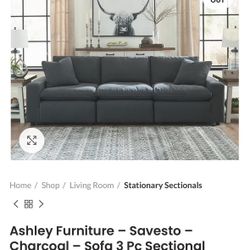 Ashley savesto charcoal sofa hotsell