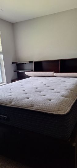 Queen Bed Set with Side Table