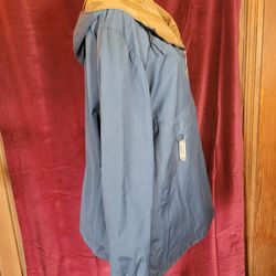 Vtg Western Trails Hiking Jacket Sz M Half Zip Pull Over Waterproof Thermometer 