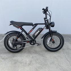 Brand new e-bike 750w 48v 17.5ah, top speed 28 mph. Full suspension, with chain lock, phone holder, foot pegs,  electric bike 