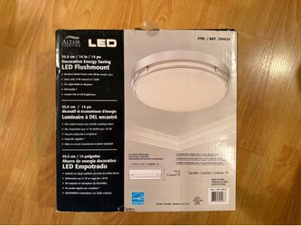 Altair Lighting LED 14" Decorative Energy Saving Flushmount Brushed Nickel