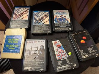 Lot of 7 vintage 8-track tapes, Beatles, Paul McCartney and Wings