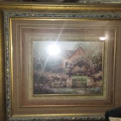 Country Cottage Painting & Frame